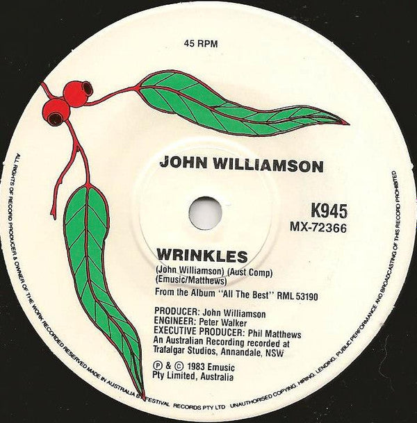 John Williamson : Special Girl (7", Single, Ltd)