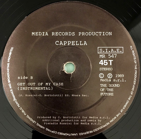 Cappella : Get Out Of My Case (12", Single)
