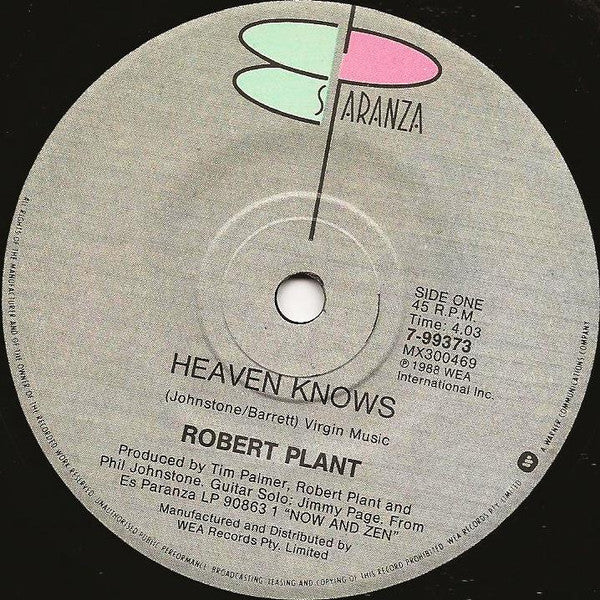 Robert Plant : Heaven Knows (7", Single)