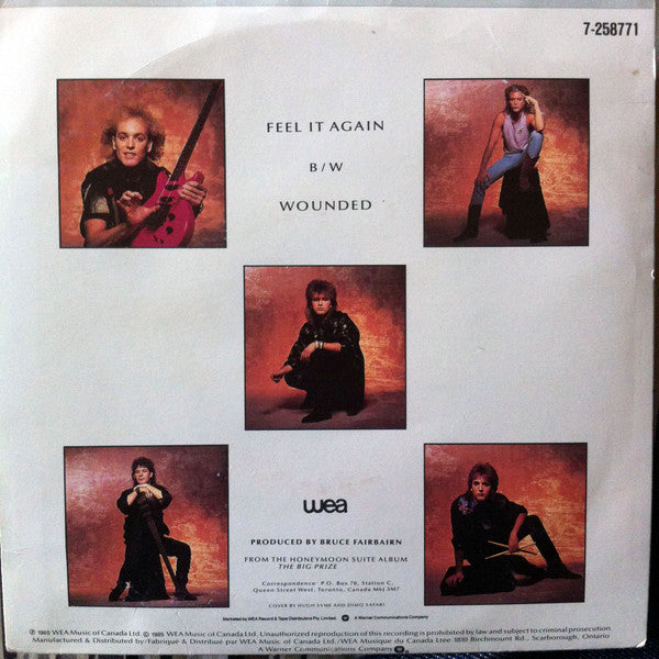 Honeymoon Suite : Feel It Again (7", Single)