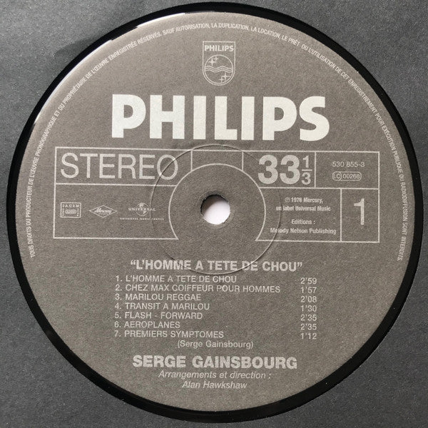 Serge Gainsbourg : L'Homme À Tête De Chou (LP, Album, RE, 180)