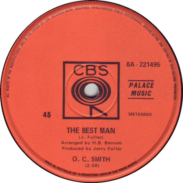 OC Smith : The Son Of Hickory Holler's Tramp (7", Single)