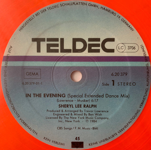Sheryl Lee Ralph : In The Evening (12", Red)