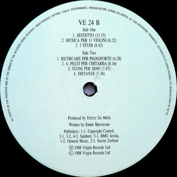 Ennio Morricone : Chamber Music (LP, Album)