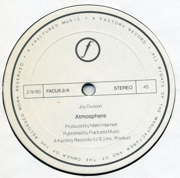 Joy Division : Atmosphere (12", Single)