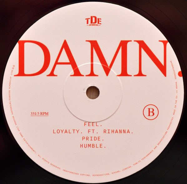Kendrick Lamar : Damn. (2xLP, Album, Gat)