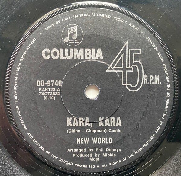 New World (3) : Kara, Kara (7", Single)