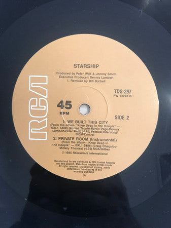 Starship (2) : We Built This City (12", Maxi)