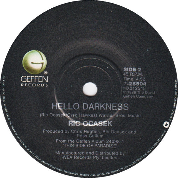 Ric Ocasek : True To You (7")