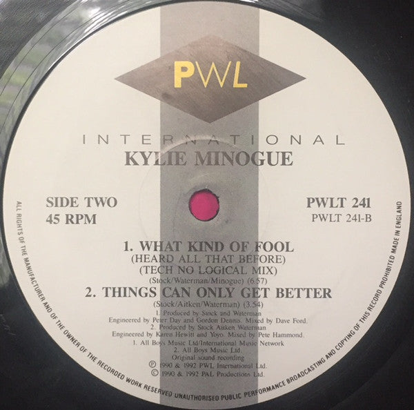 Kylie* : What Kind Of Fool (12", Single)