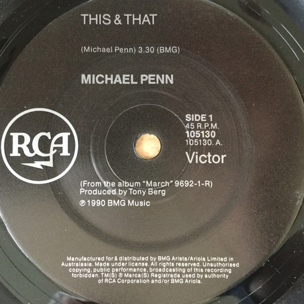 Michael Penn : This & That (7", Single)