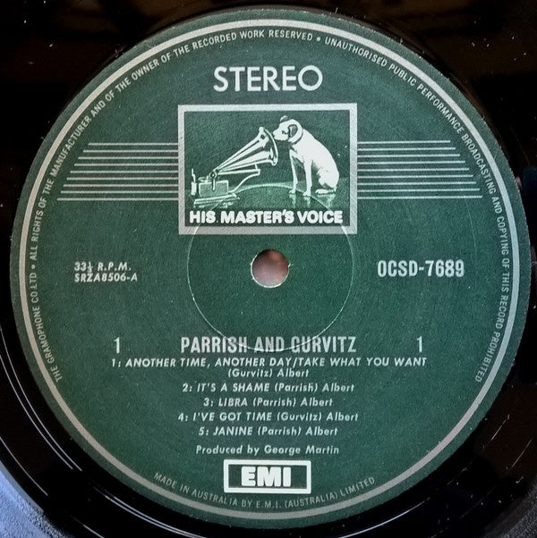 Parrish & Gurvitz : Parrish & Gurvitz (LP, Album, Gat)