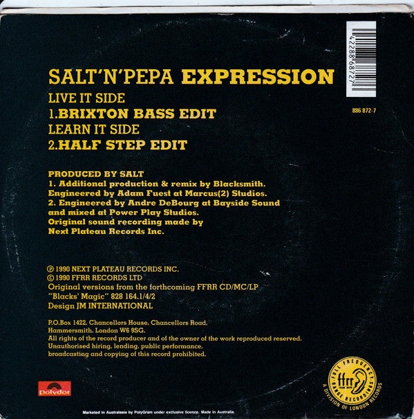 Salt 'N' Pepa : Expression (7", Single)