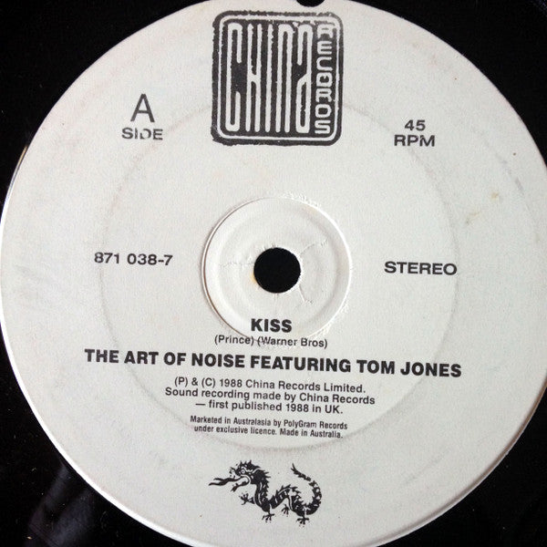 The Art Of Noise Featuring Tom Jones : Kiss (7", Single, Gen)