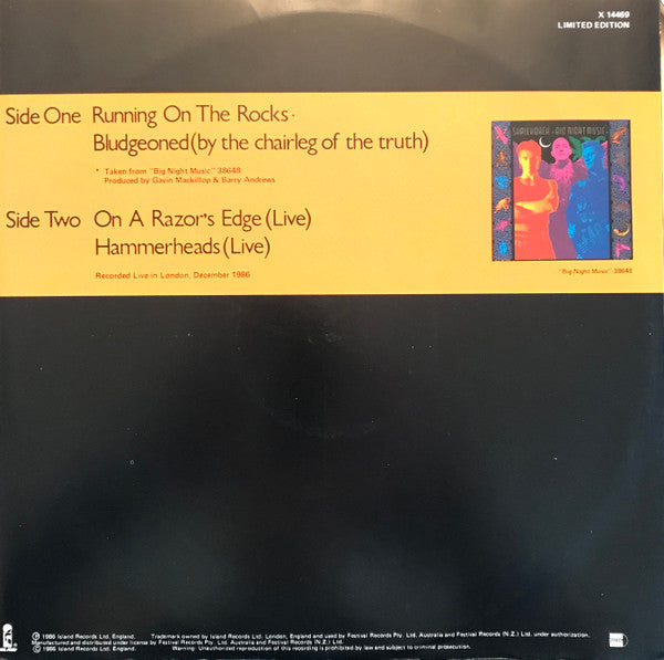 Shriekback : Running On The Rocks (12", Ltd)