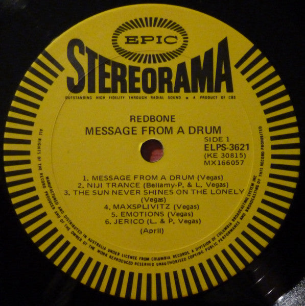 Redbone : Message From A Drum (LP, Album)