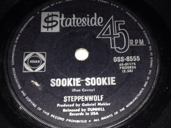 Steppenwolf : Sookie Sookie (7", Single, M/Print)