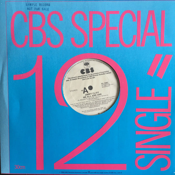 Jimmy Cliff : We All Are One (12", Single, Promo)