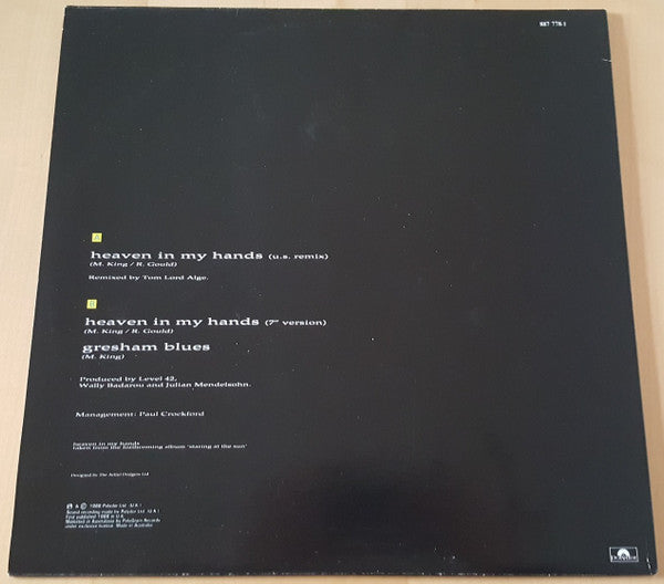 Level 42 : Heaven In My Hands (U.S. Remix) (12")
