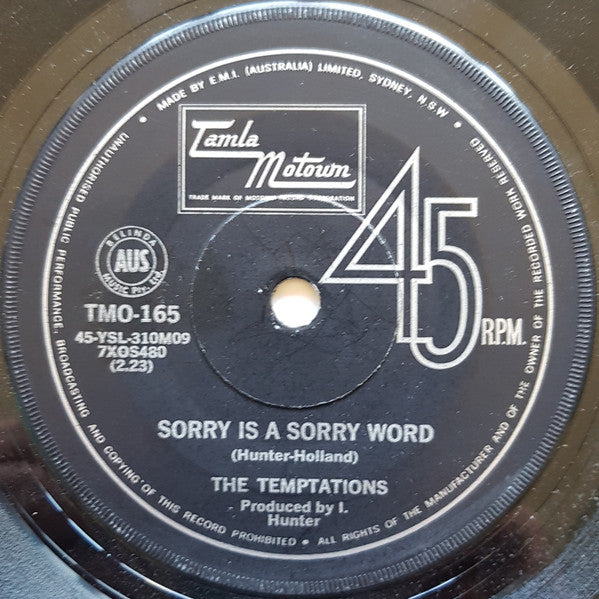 The Temptations : All I Need (7", Single)