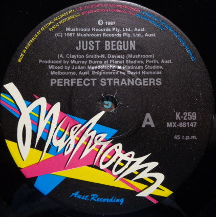 Perfect Strangers (8) : Just Begun (7", Single)