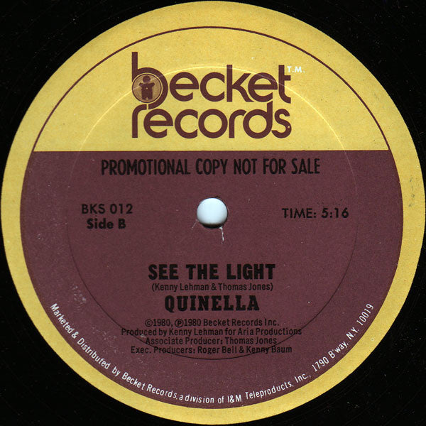 Quinella : Your Place Or Mine (12", Single, Promo)