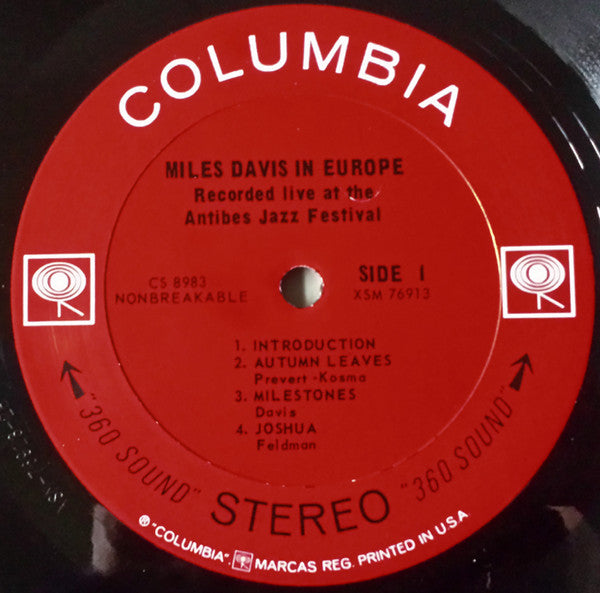Miles Davis : Miles Davis In Europe (LP, Album, Pit)