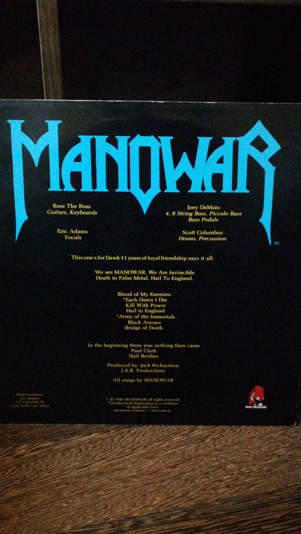 Manowar : Hail To England (LP, Album, MPO)