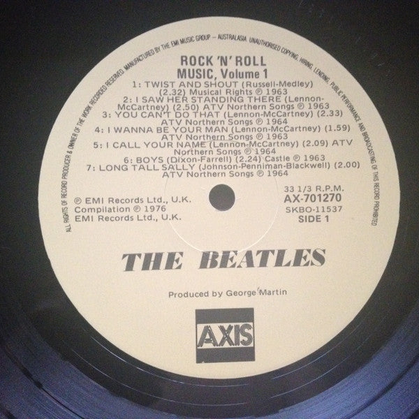 The Beatles : Rock 'N' Roll Music Volume 1 (LP, Comp, RE)