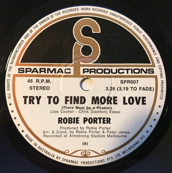 Robie Porter : Try To Find More Love (There Must Be A Reason) (7", Single)
