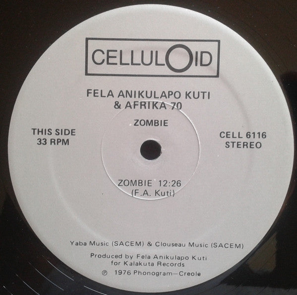 Fela Kuti And Africa 70 : Zombie (LP, Comp, RE)