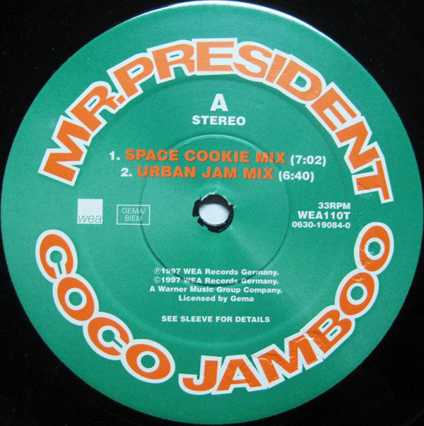Mr. President : Coco Jamboo (The Mixes) (12")
