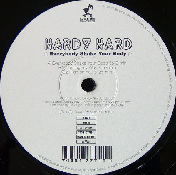 Hardy Hard : Everybody Shake Your Body (12")