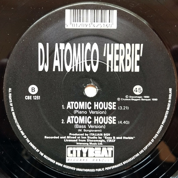 D.J. Atomico Herbie* : Atomic House (12")