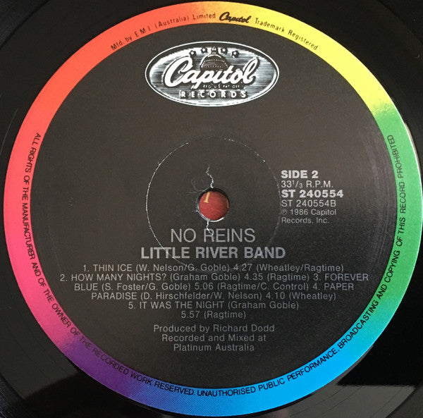 Little River Band : No Reins (LP, Album)