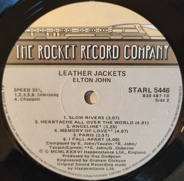 Elton John : Leather Jackets (LP, Album)