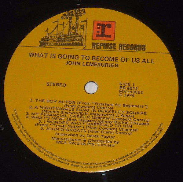 John Le Mesurier : What Is Going To Become Of Us All? (LP)