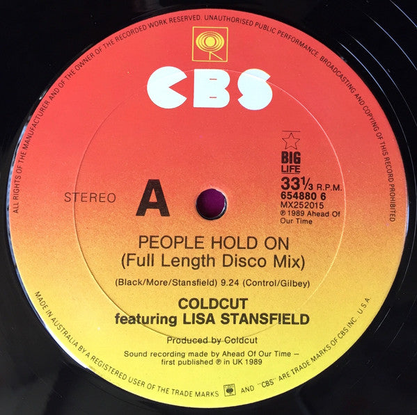Coldcut Featuring Lisa Stansfield : People Hold On (12")