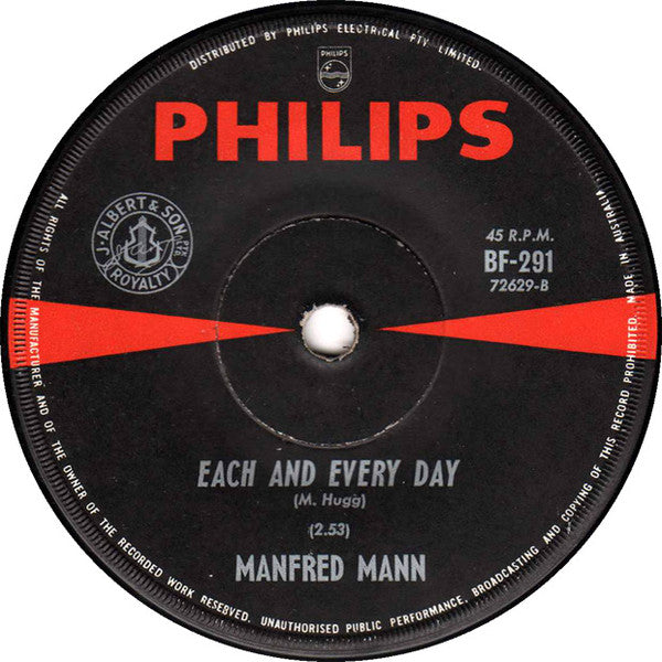 Manfred Mann : Semi-Detached Suburban Mr. James / Each And Every Day (7", Single)