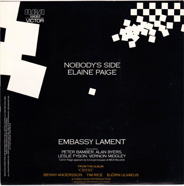 Elaine Paige : Nobody's Side (7")