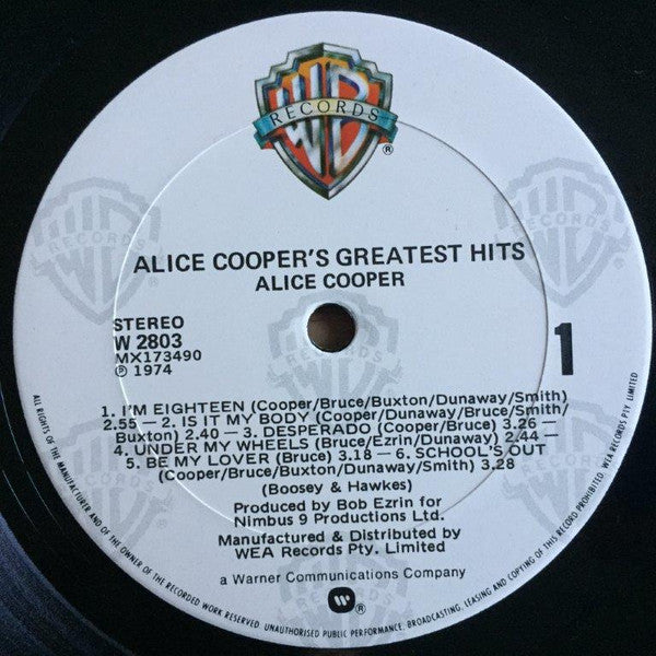 Alice Cooper : Alice Cooper's Greatest Hits (LP, Comp, Gat)
