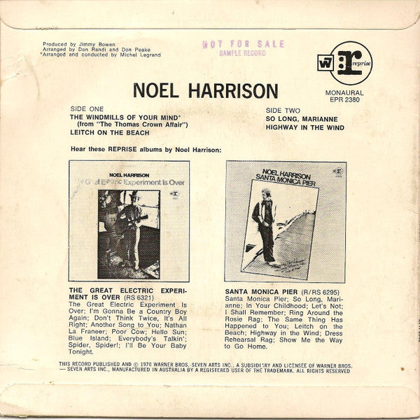 Noel Harrison : Noel Harrison (7", EP, Sam)