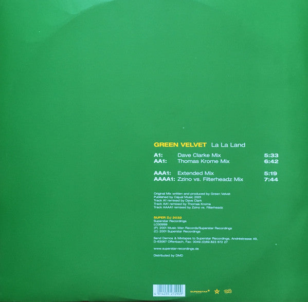 Green Velvet : La La Land (12")