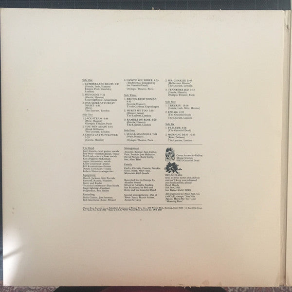 The Grateful Dead : Europe '72 (3xLP, Album, RE, San)