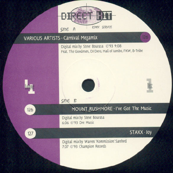 Various : Direct Hit Volume 4 (3x12", Comp, Promo)