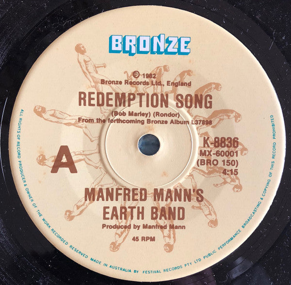 Manfred Mann's Earth Band : Redemption Song (7", Single, Pic)