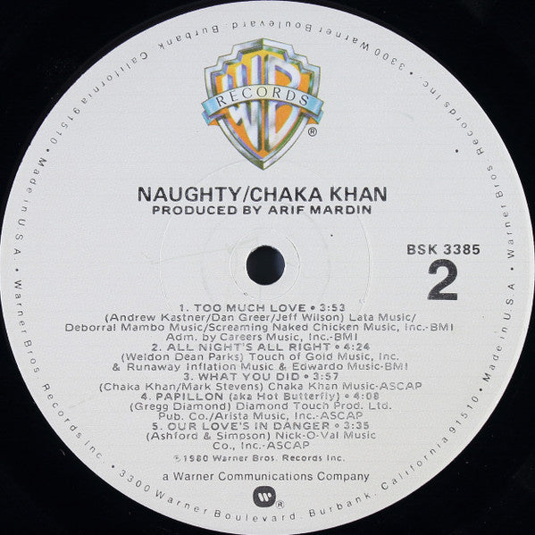 Chaka Khan : Naughty (LP, Album, Los)