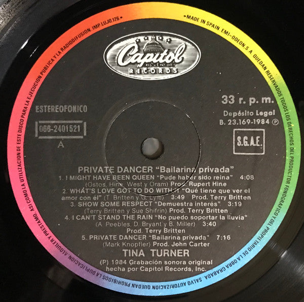 Tina Turner : Private Dancer (LP, Album)