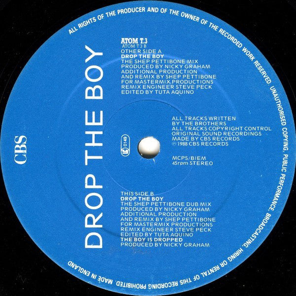 Bros : Drop The Boy (12", Single)
