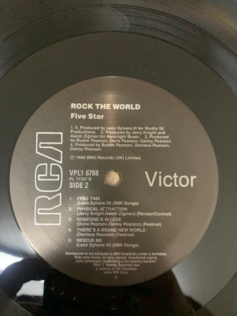 5 Star* : Rock The World (LP, Album)